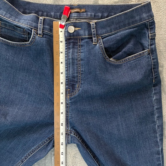 J.‎ McLaughlin Twisted Hem Denim Cropped Jeans Women's 8 Raw Hem - Picture 8 of 8